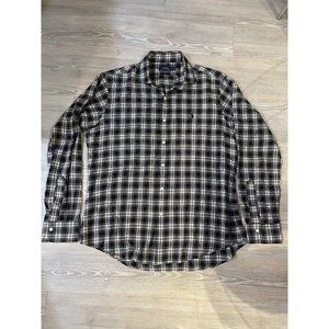 Ralph Lauren Blake 100% Cotton Button Front Long Sleeve Plaid Shirt Men's L